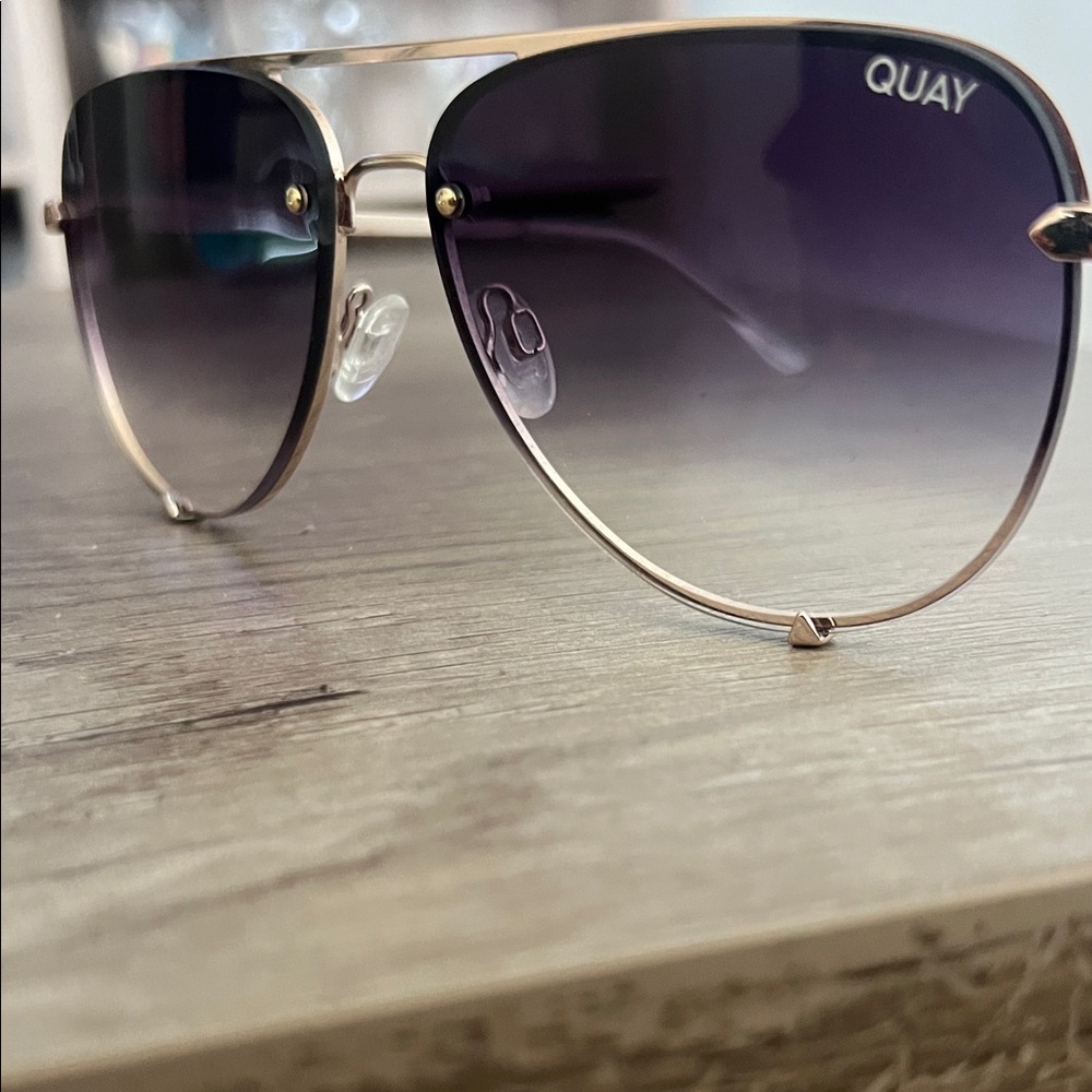 Quay Australia Rose Gold Aviator Sunglasses - Picture 4 of 4